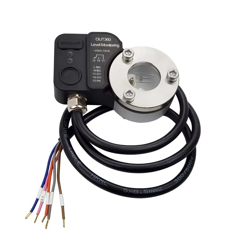 OUT360R/580R Plastic Oil Level Monitor Regulator with Monitoring & Alarm 230VAC 60 bar for Compressor