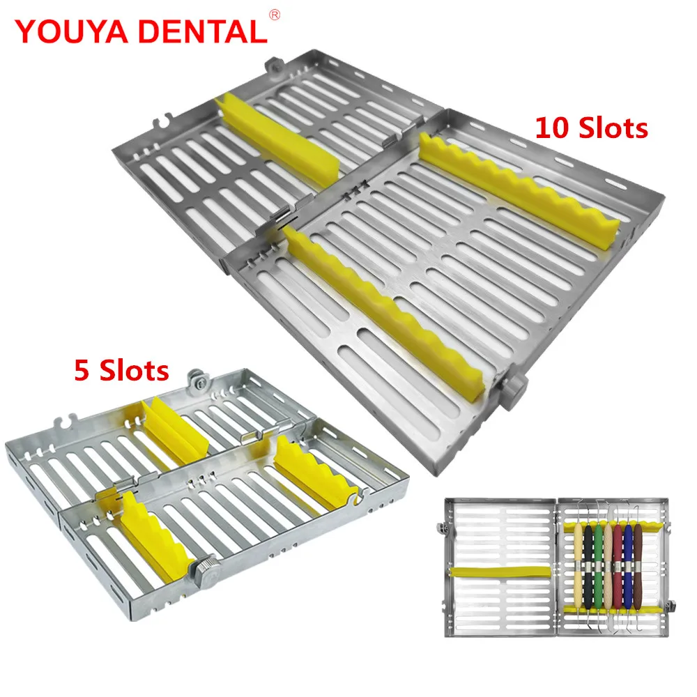 

Dental Sterilization Tray Rack Autoclavable For Instruments Metal Disinfection Tray Holder Box Stainless Steel Dentistry Tools