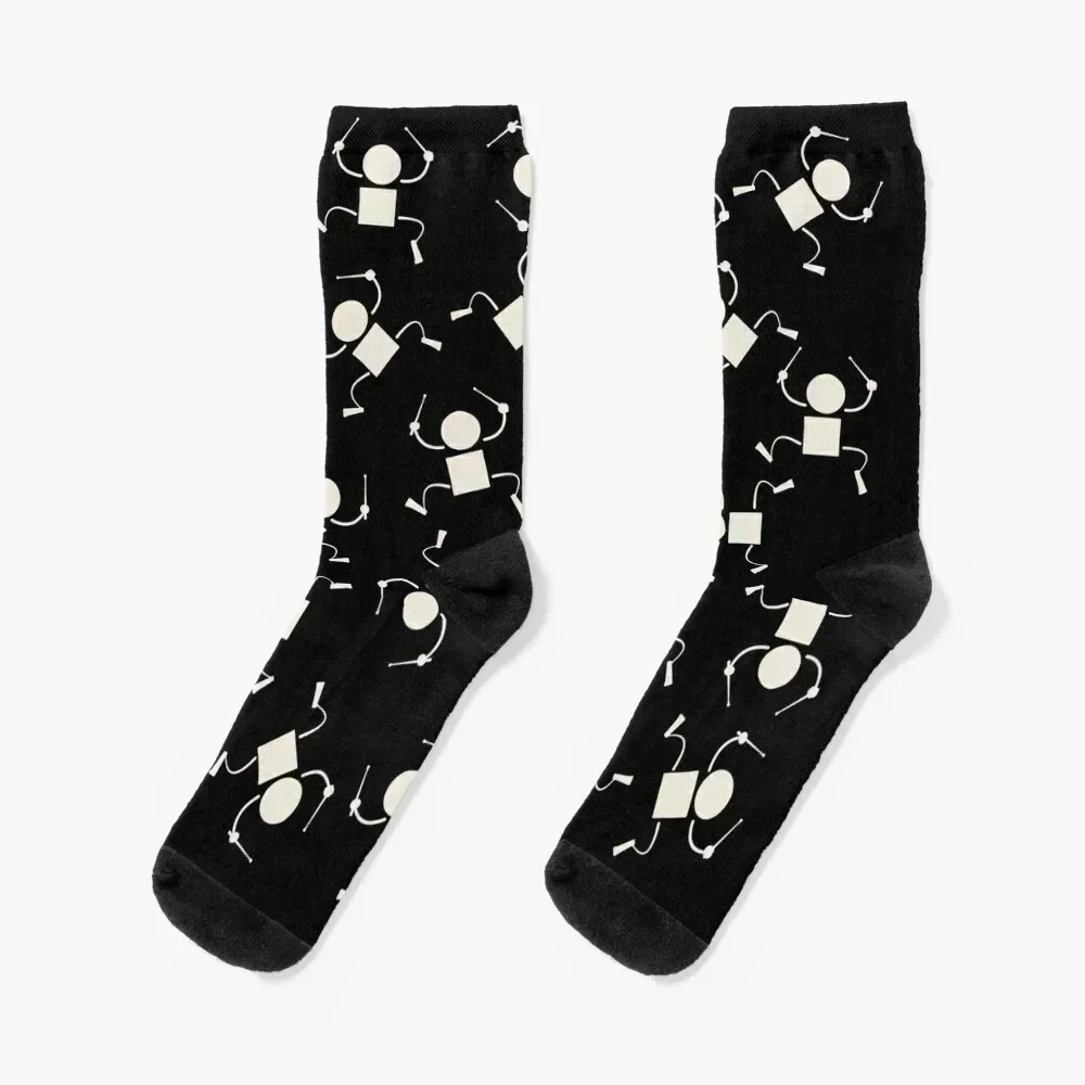 

Funny Little Drumming Man Socks anti-slip New year's Heating sock Man Socks Women's