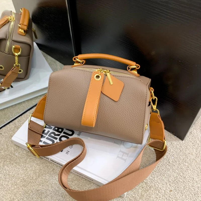 

Women's Messenger Bag Featuring Leather Details Luxury Brand Exclusive Famous Designer Touch Classic and Trendy