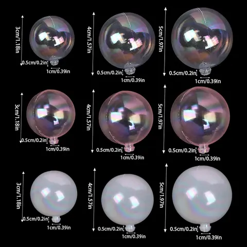 10 st färgglada bollar tårtdekorationer genomskinliga ballonger cupcake DIY-dekoration för födelsedagsfest bröllopsdag babyshower 10 best sales tårtdekoration för babyn - №2