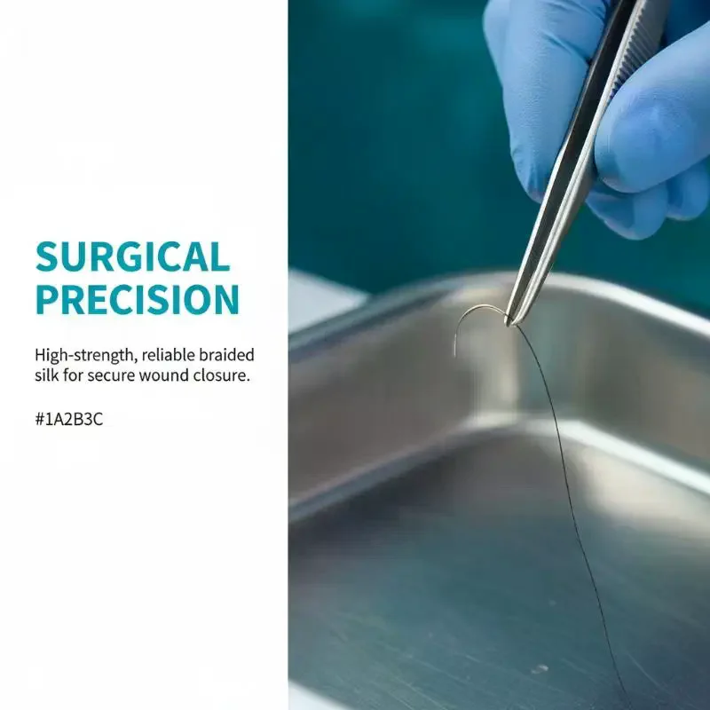 12PCS Dental Sutures Veterinary Practice Suture Kit Surgeon Suture Needle Stitches With Thread Surgical Simulation Material