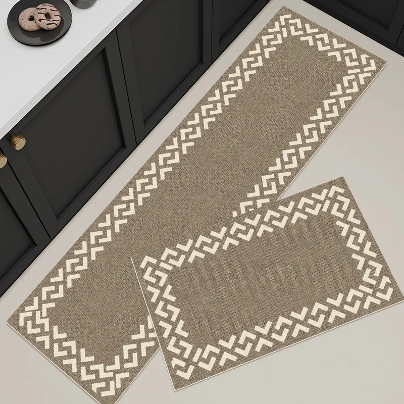 

Kitchen Floor Mat PVC Waterproof Anti-slip Carpet Leather Oil-proof Foot Mats Simple Modern Home Decoration Long Rugs 주방 카펫