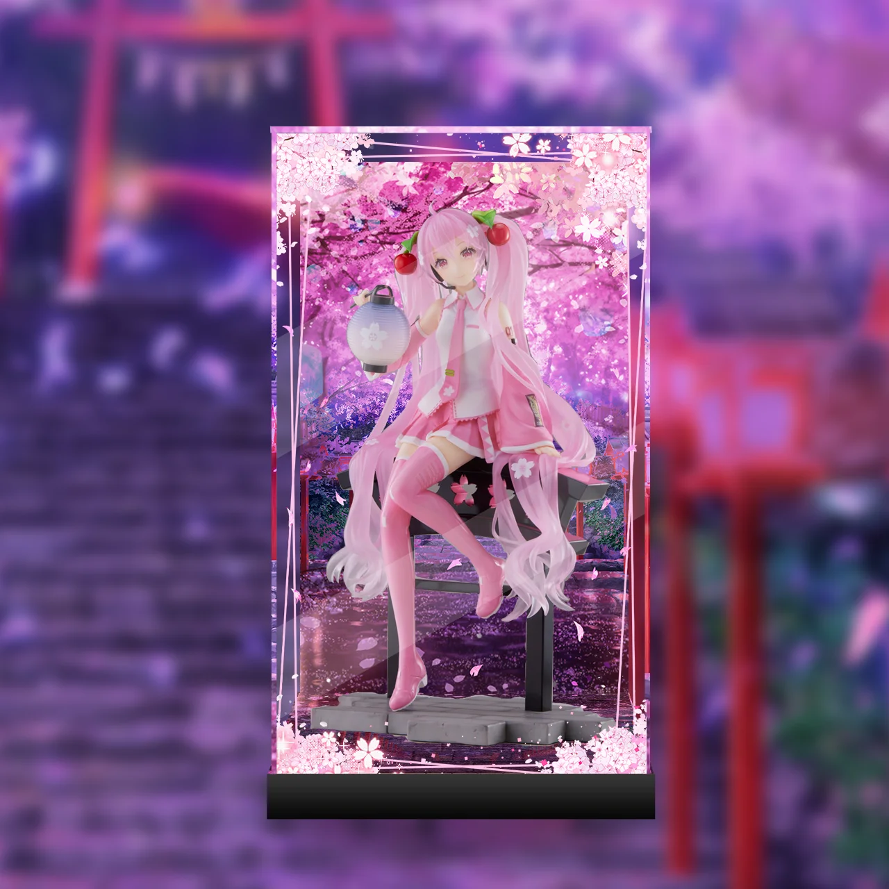 

Dedicated Display Box For TAITO Hatsune Miku Sakura Lantern Figure.