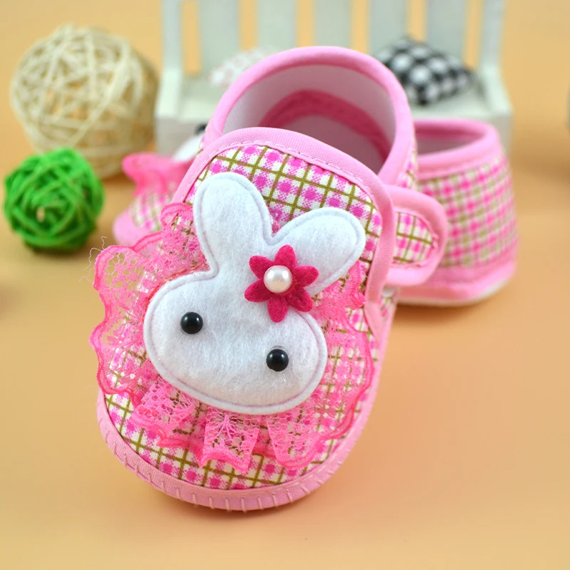 Baby Shoes Infant Soft Anti-slip Sole Newborn Baby Girls Boy Prewalker Printing Rabbit Cartoon Single Shoes First Walkers Shoes