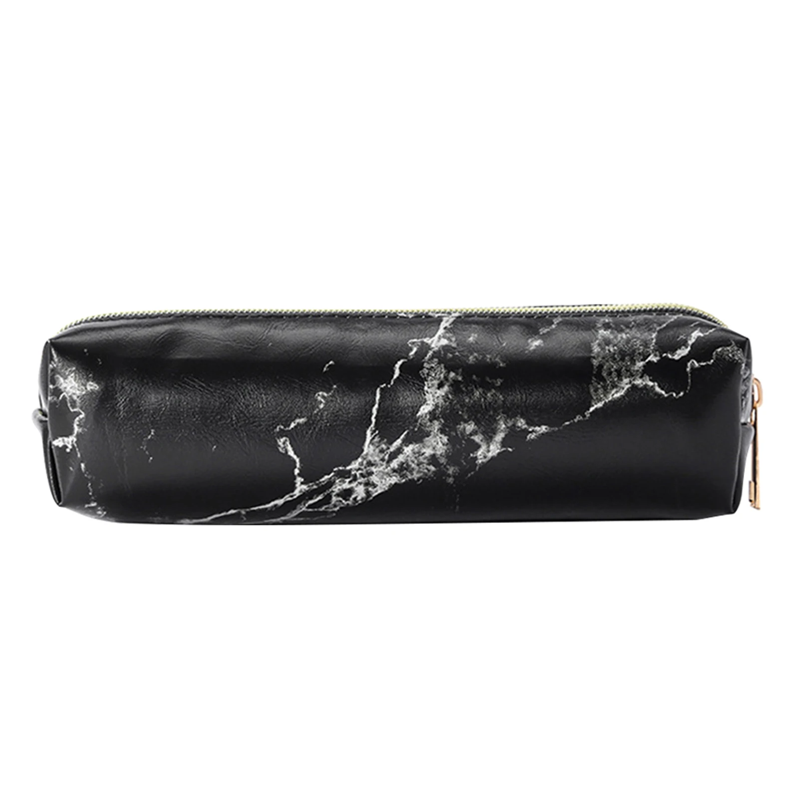 Makeup Large Capacity Marble Design Pencil Case Portable Home Office Erasers Travel Stationery PU Leather Elegant Convenient