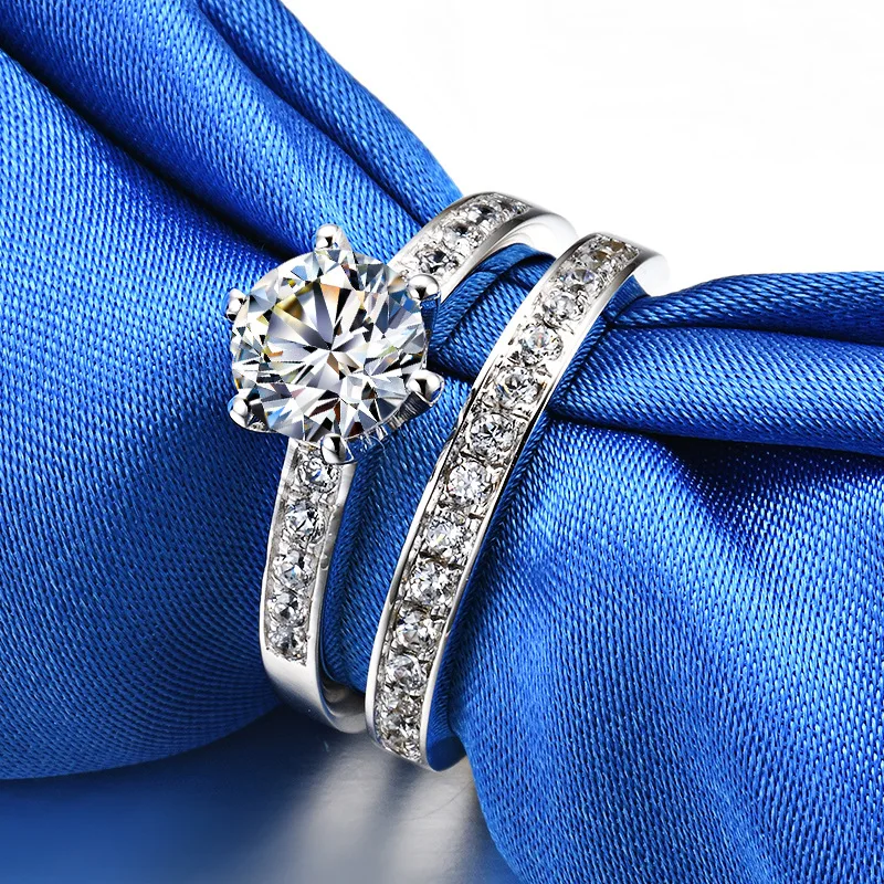 PT950Platinum couple ring matching band, Korean version jewelry finger ring, men's and women's wedding ring pair as a gift