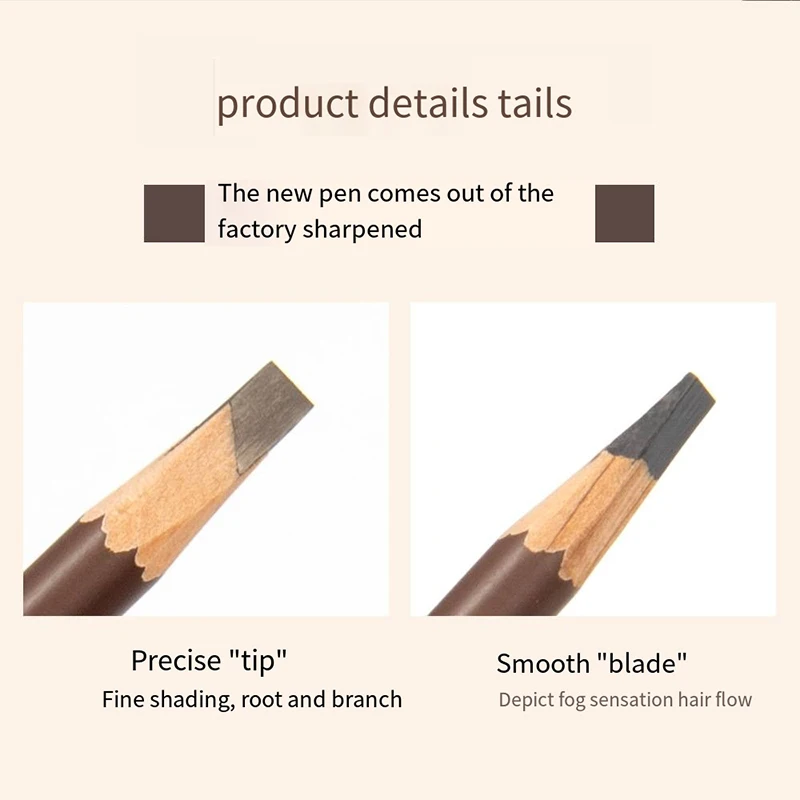 Tear Off Pull Line Eyebrow Pencil Not Sharpen Need Eyebrow Pencil Natural Color Rendering Sweat Proof And Smudge Proof