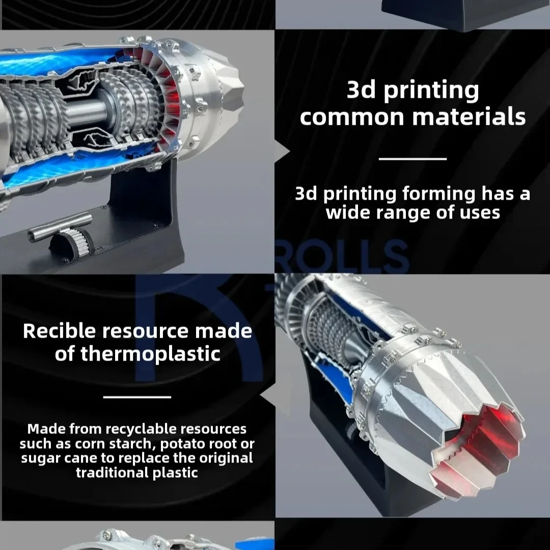 

F-35 J-35 Fighter Aircraft Turbine Engine Assembly Model Aircraft 3D Printing Electric Aore Action Figure Collection Toys Gifts