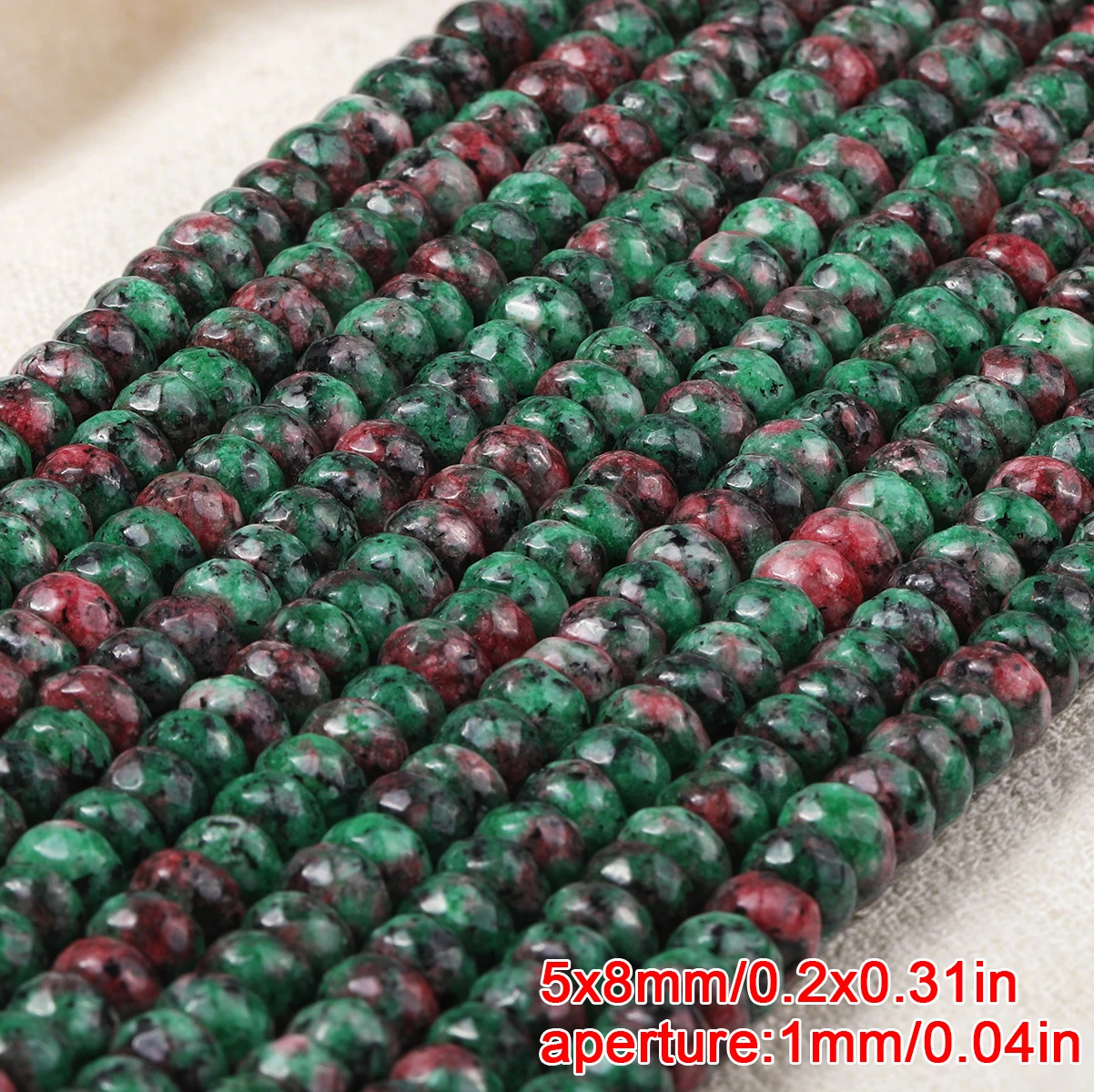 5x8mm 35Pcs	Imitation Abacus Faceted Natural Stone Beads Ideal for Making Your Own Jewellery Such as Bracelets and Necklaces