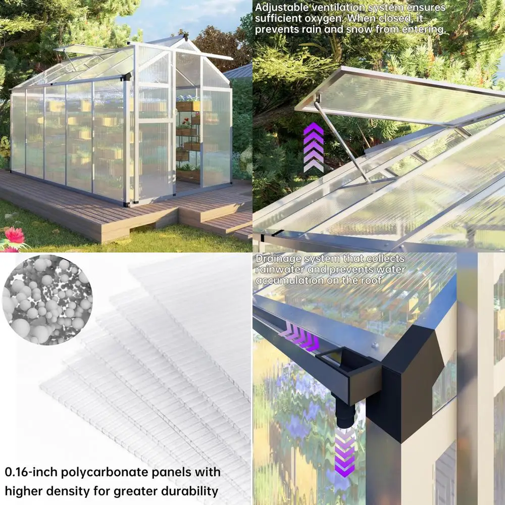 

Серебряная теплица для улицы 6x10 футов для садоводства
