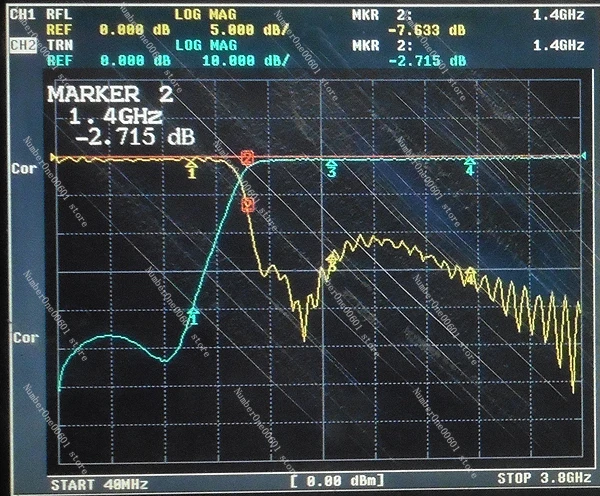 1400MHz High Pass Filter RF Coaxial LC Filter Ultra Small SMA Interface