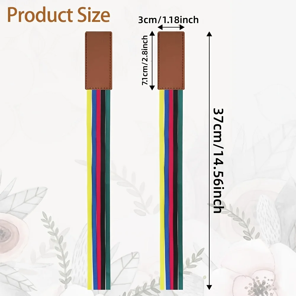 Set of 1/2 Bible Ribbon Bookmarks Made Of, Featuring Colorful Ribbons, Suitable for Books (Minimalist Style, Vibrant Colors)
