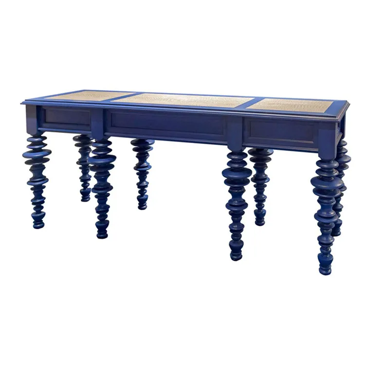 Hh2cc  entrance table  solid wood carving flower light luxury entrance table