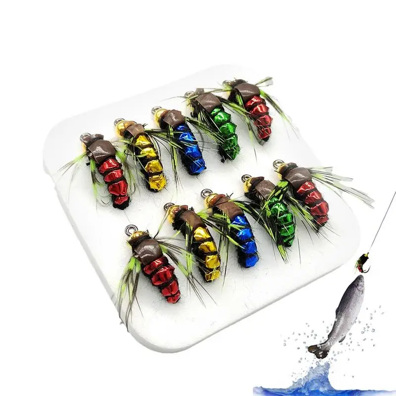 Fly Fishing Bait Fly Assortment For Realistic Dry Fly Experiences Bright Colors Exquisite Fly Fishing Kit For Saltwater And