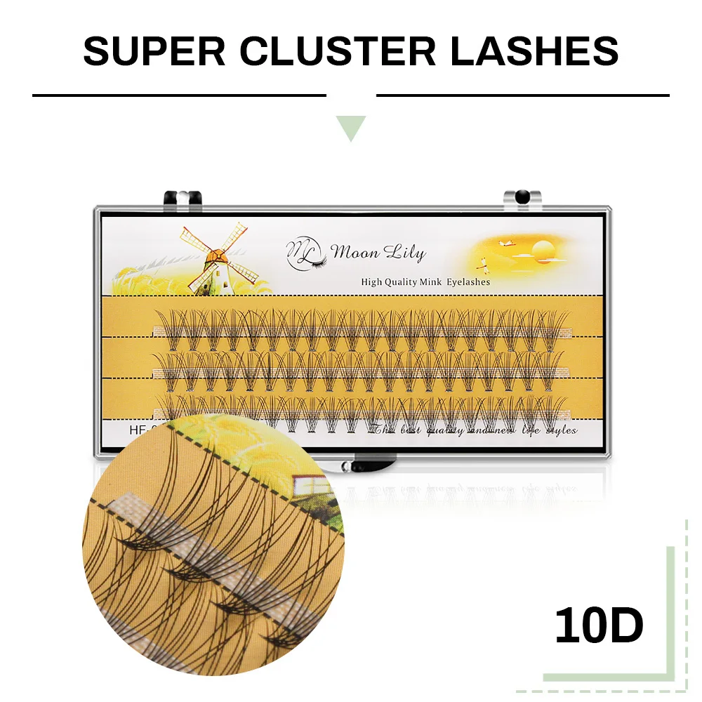 60 Bundles Professional Mink Eyelashes Natural Eyelash Extension 3D Russia Individual Eyelash Cluster Makeup Tools Lashes Cilios