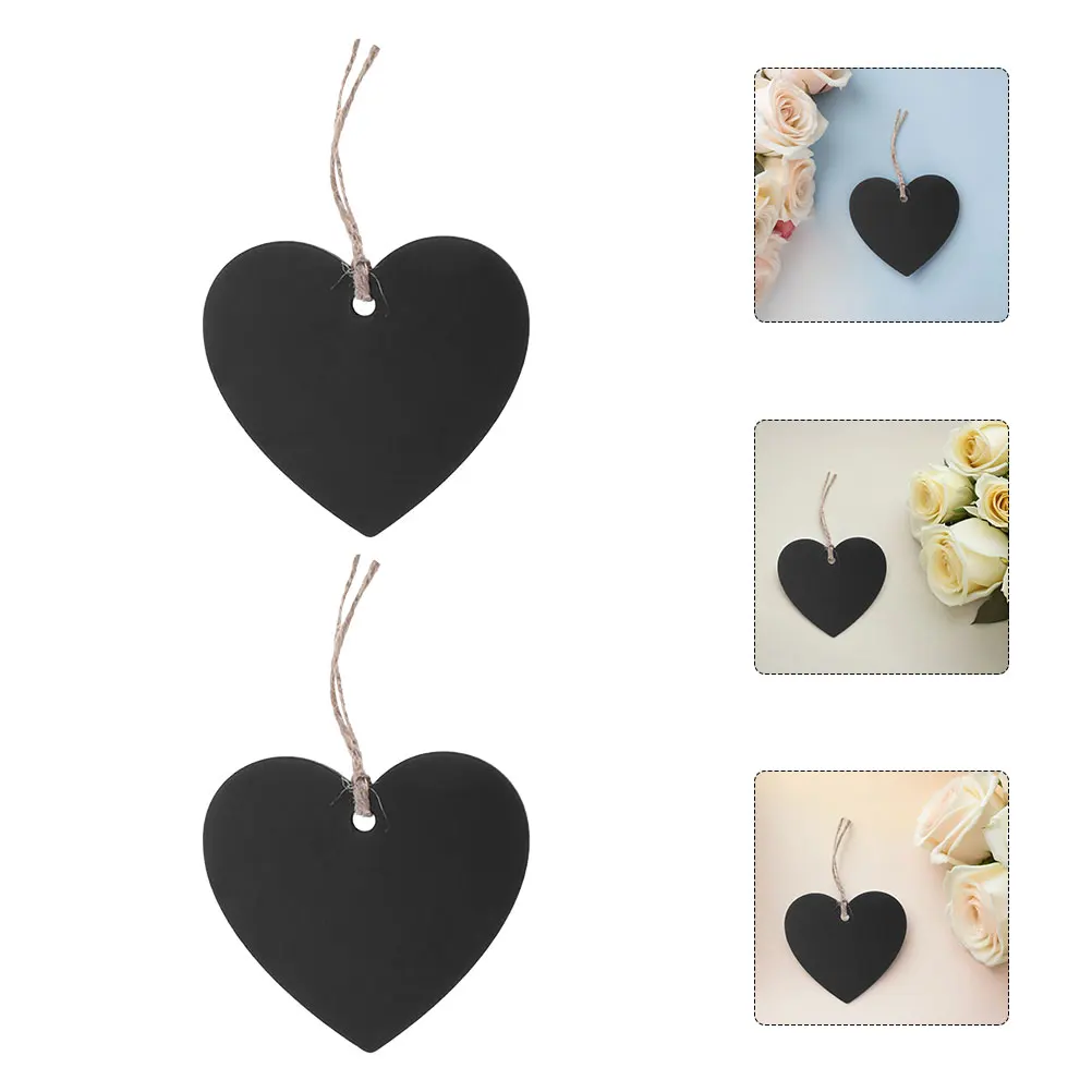 

15pcs Mini Heart Shaped Chalkboard Signs Double Sided Wooden Memo Tags With String For Wedding Party Home Decor Chalkboard