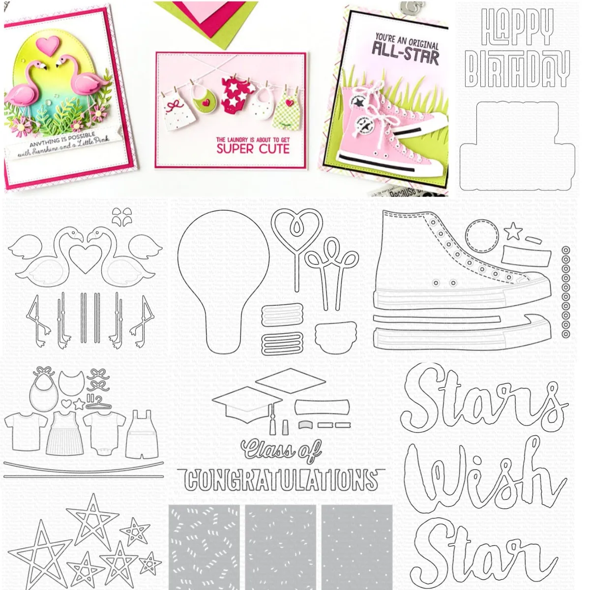 

Happy Birthday Stars Lightbulb Metal Cutting Dies Stencil For Decorating Scrapbook Diy Paper Card Mould Embossing Craft 2025 New