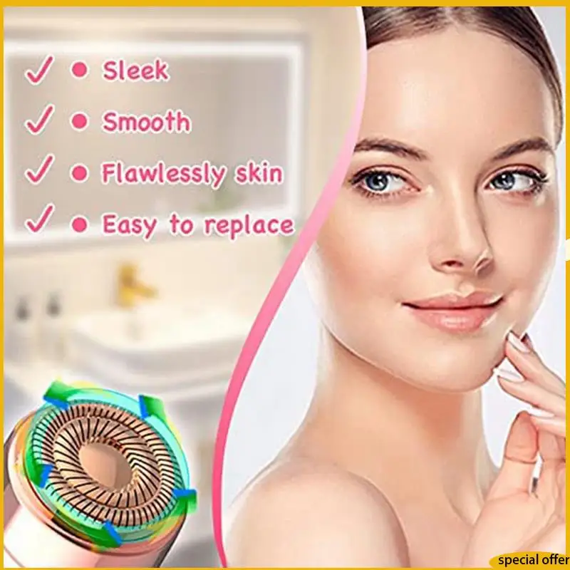 

A61I Replacement Heads, Women Facial Hair Remover Replacement Heads Generation 2 For Finishing Touch Facial Hair Removal Tool