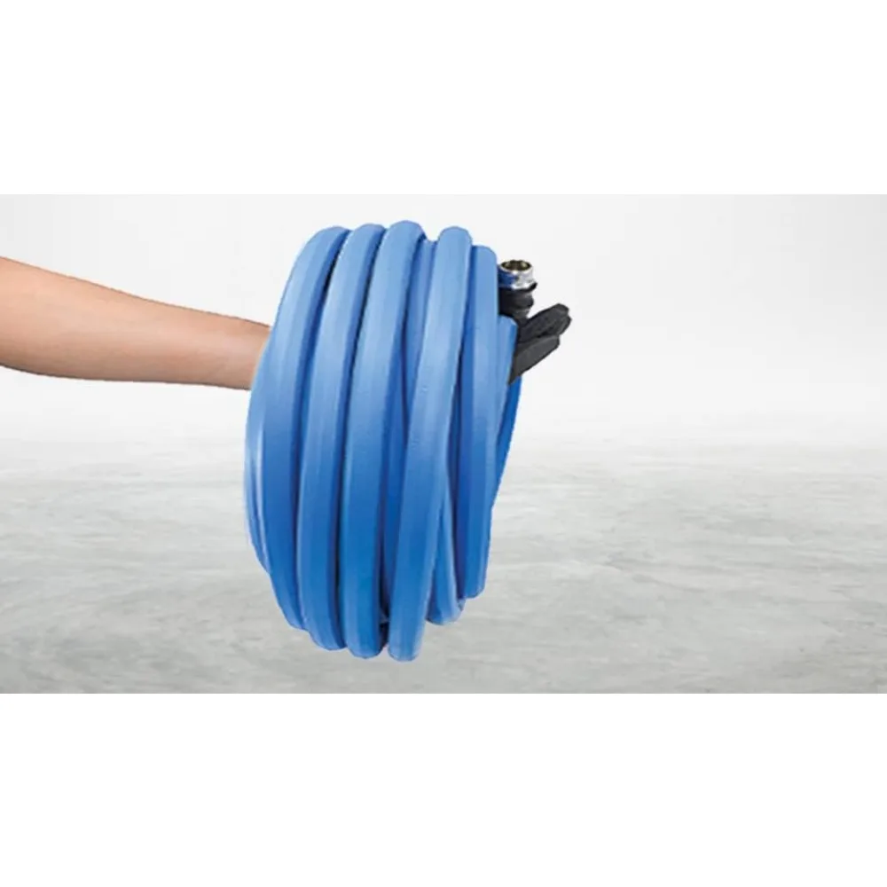 خرطوم حديقة مطاطي عالي القوة وخفيف الوزن للغاية - ماء بارد وساخن، 500 رطل لكل بوصة مربعة، 50F-190F، متين وقوي