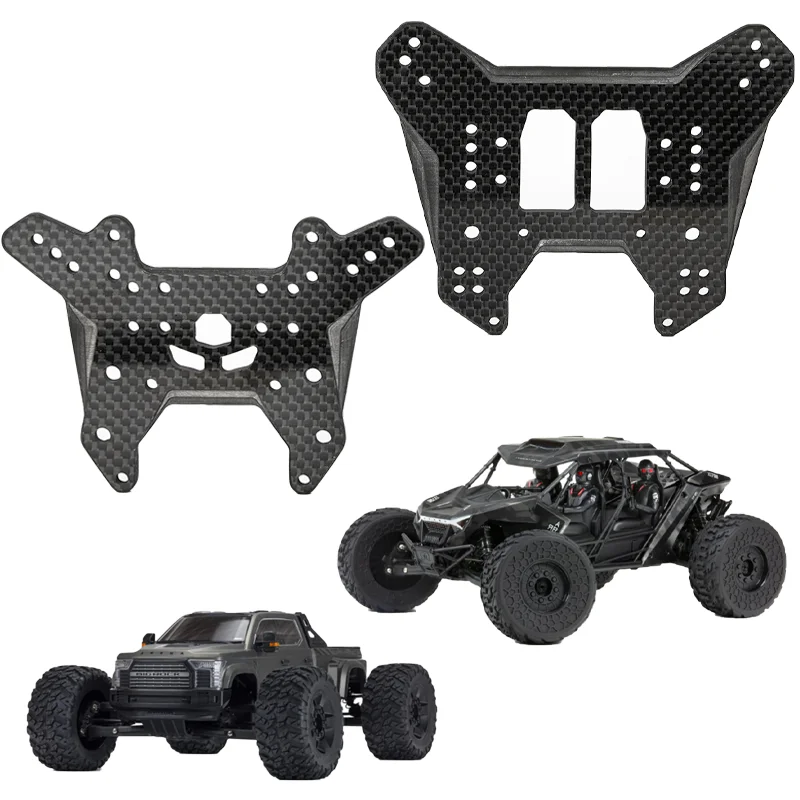 Carbon Fiber Front & Rear Shock Towe for 1/7 1/8 RC ARRMA MOJAVE KRATON V5 FIRETEAM BIG ROCK 6S OUTCAST NOTORIOUS V5 Car
