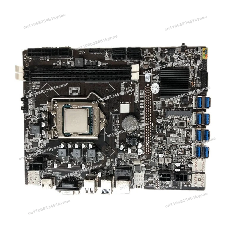 Suitable for The New 8 Card B75 Computer Main Board CPU Set LGA1155 DDR3 Memory 8 USB To PCIE Graphics Card