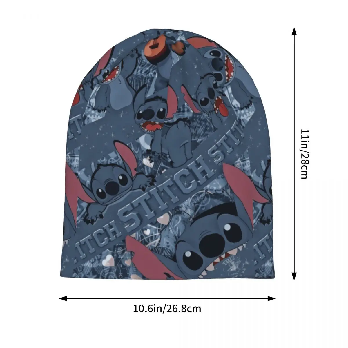 ليلو وستيتش الكرتون بونيه القبعات عارضة الشارع Skullies قبعة صغيرة للرجال النساء الربيع الحرارية قبعة مرنة #2