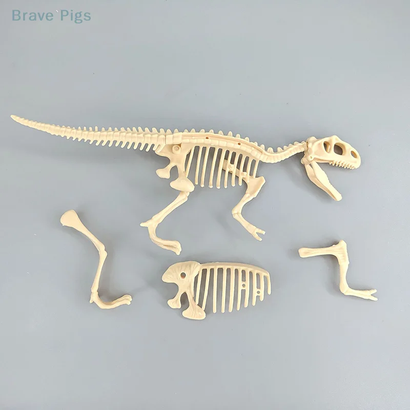 1 Set Kid Toy DIY Assembly Jurassic Dinosaur Fossil Skeleton Mosasaurus Tyrannosaurus Action Figure Collection Creative Model