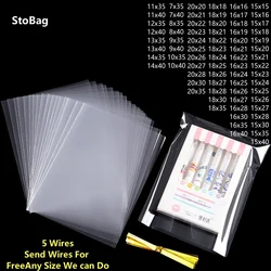 StoBag OPP Open transparent plastic bag, cellophane, self-adhesive packaging, jewelry, candy, cookies, Party，gift packaging bag