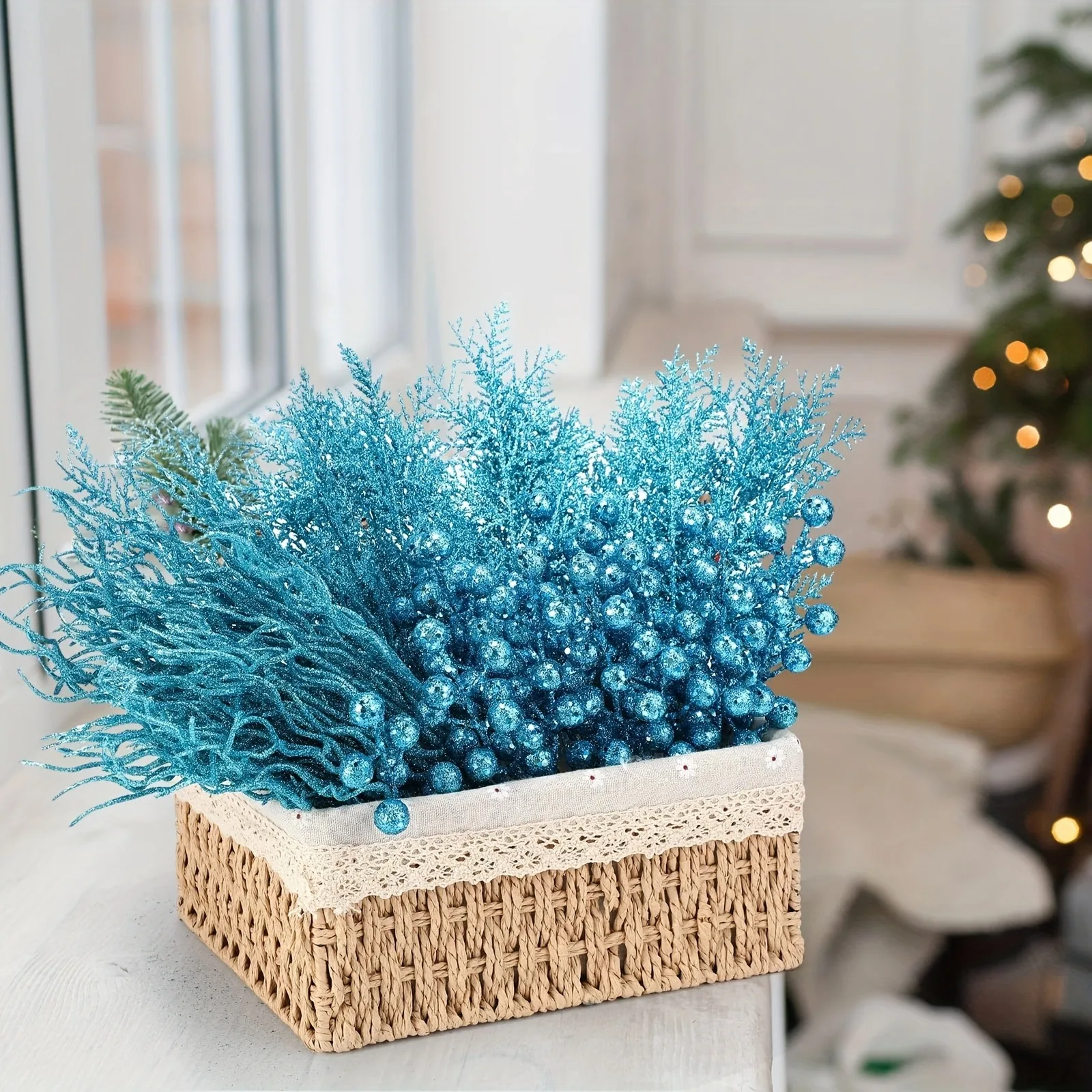 18 Stücke Künstliche Beerenzweig Weihnachtsdekoration Weihnachtsbaum Ornamente für Wohnkultur Navidad Neujahr 2025 Dekor Zubehör – Detail 8