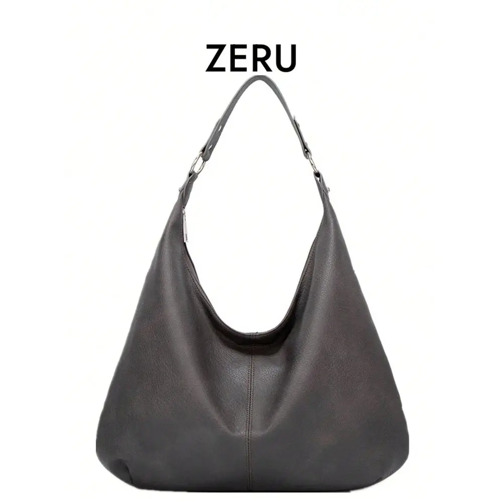 

Women Tote Bag New Fashion Large Capacity Shoulder Handbag Soft Leather Underarm Bag Commute AllMatch