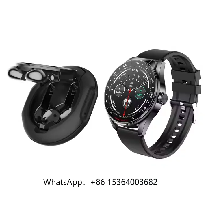 

2025 Fashion Smartwatch with Earbuds 2 in 1 D9E Smart Watch TWS Earphone NFC Waterproof Wearable Devices with 100+ Sports Mode