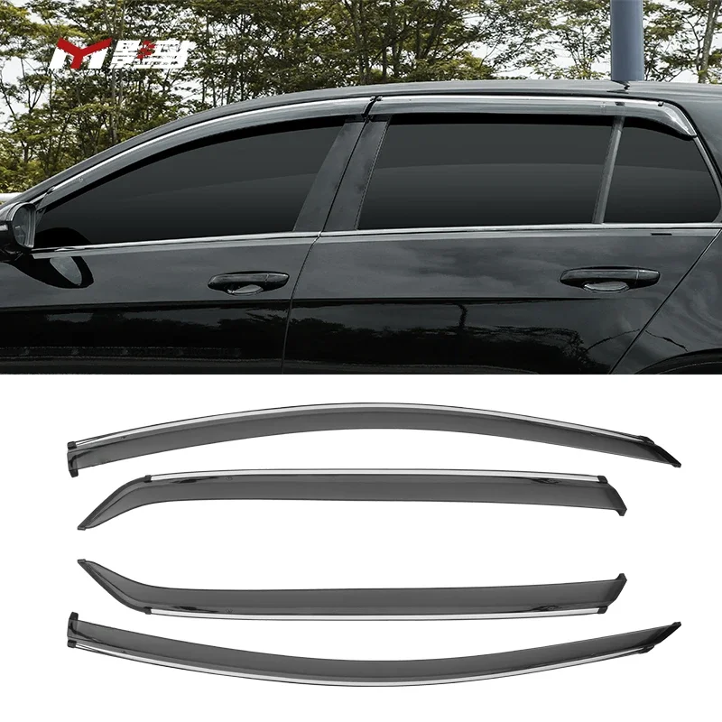 Protector de lluvia para coche, Deflector de viento para puerta y ventana, visera para Volkswagen Golf 7, MK7, MK7.5, 2013-2020