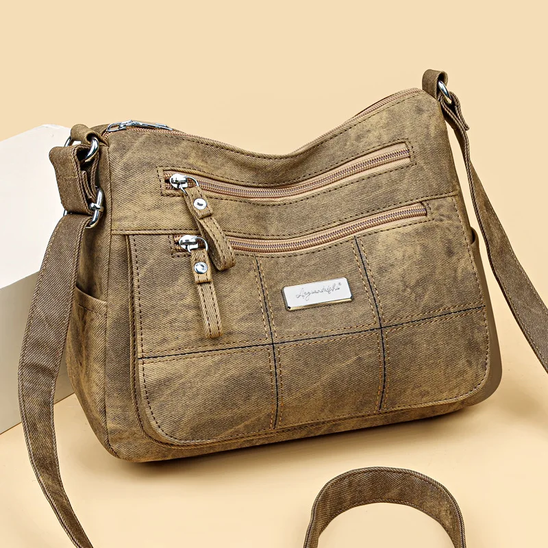 Fashion New Style Shoulder Bag for Middle-aged and Elderly Women's Crossbody Bag Simple and Versatile Girl's Mother Handbag