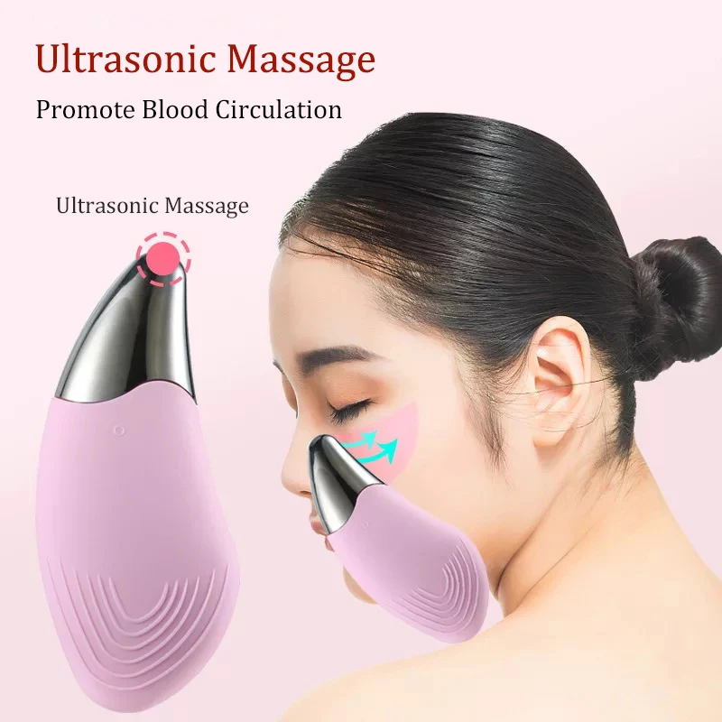 Electric Facial Cleansing Brush Deep Cleaning Face Ultrasonic Silicone Beauty Eye Massage Face Cleansing Instrument USB Charger