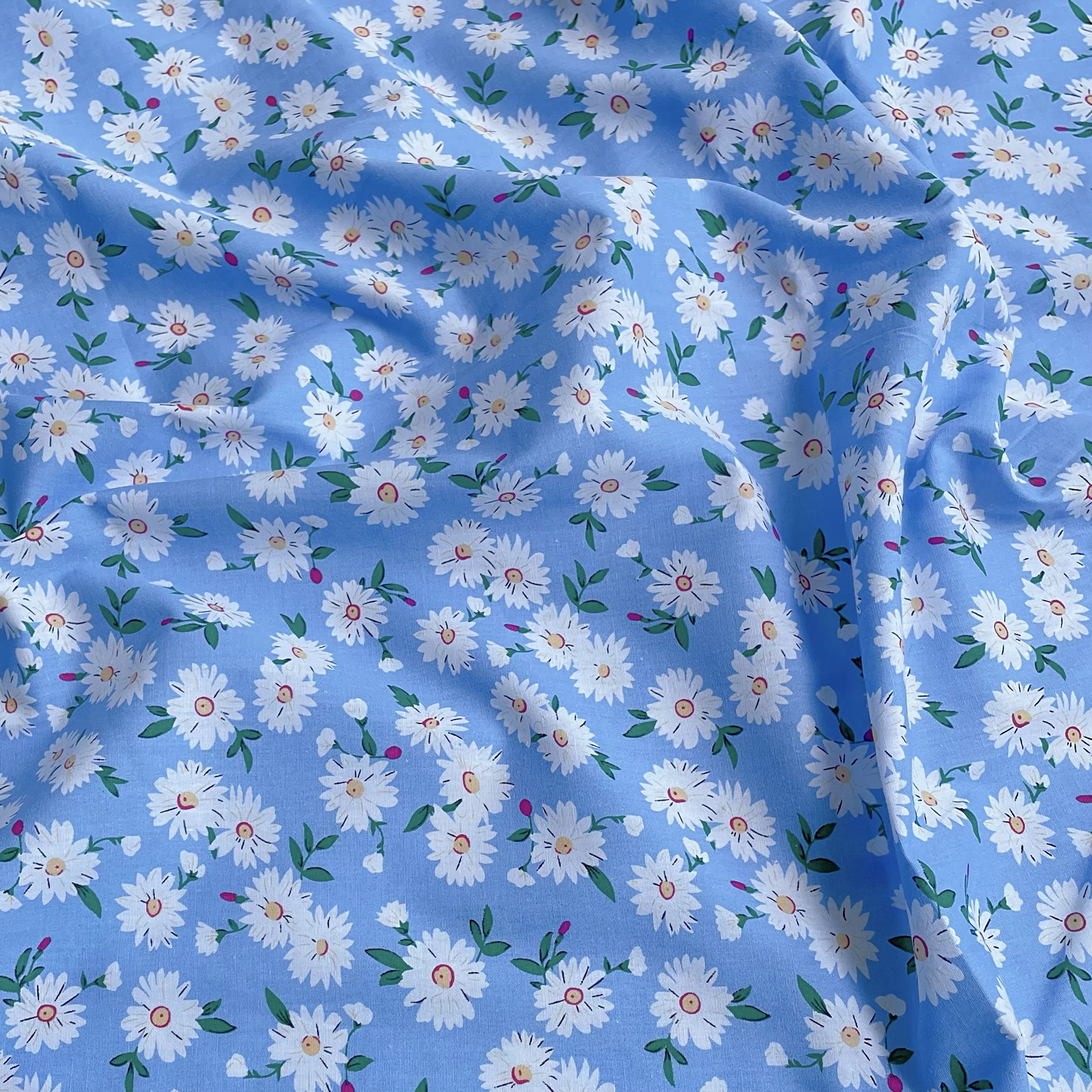 Spring and Summer Little Daisy  liberty floral poplin cloth making handmade sewing dress 100% fabric cotton by meter