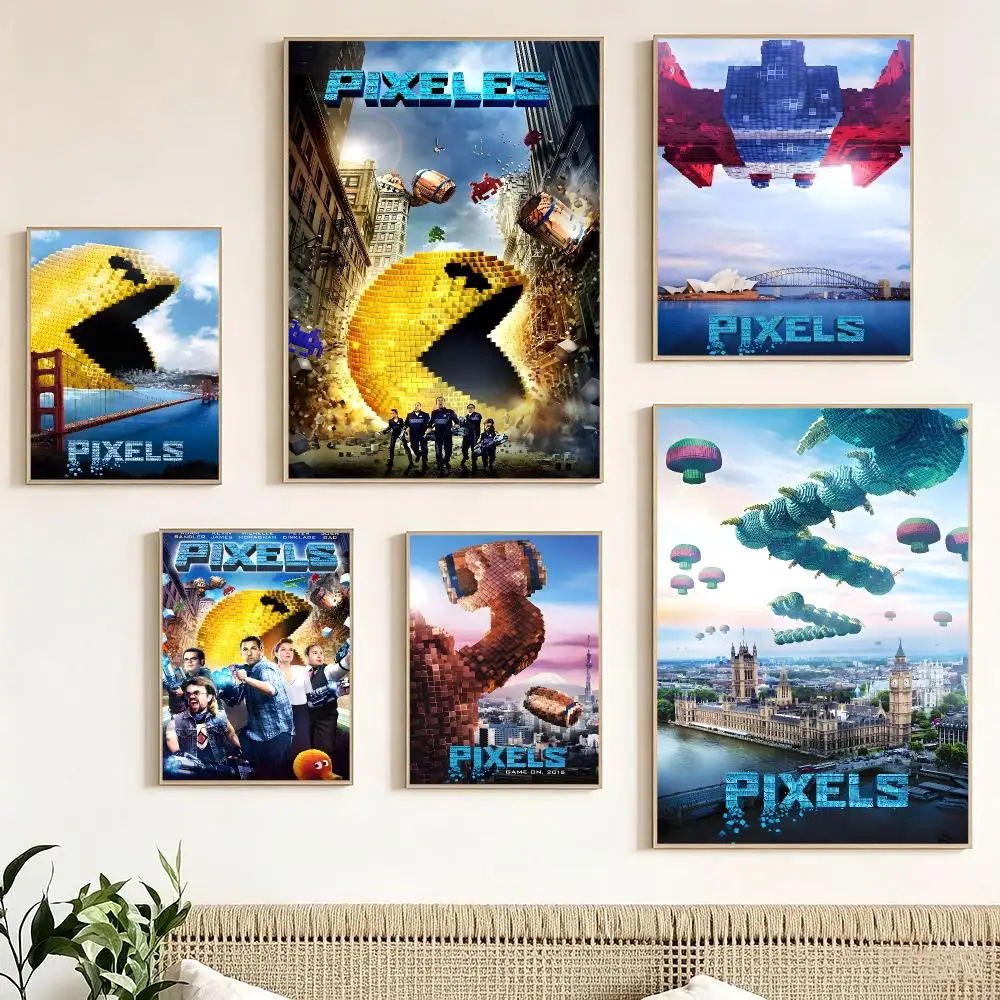 Classic Movie P-Pixels Poster impermeable para el hogar sala de estar dormitorio bar decoracion estetica