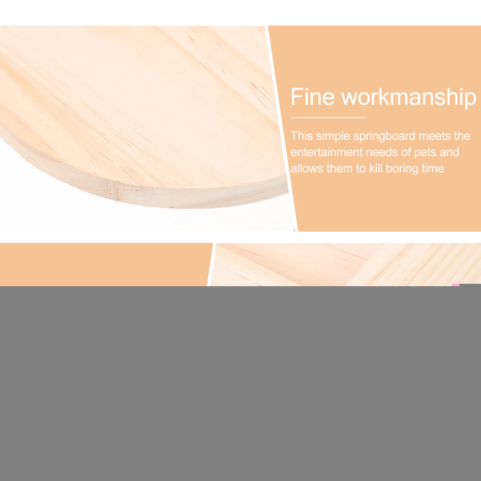 

Hamster Jumping Platform Pet Sector shaped Board Guinea Pig Cage Toy Durable Chew resistant Small Animal Play Platform