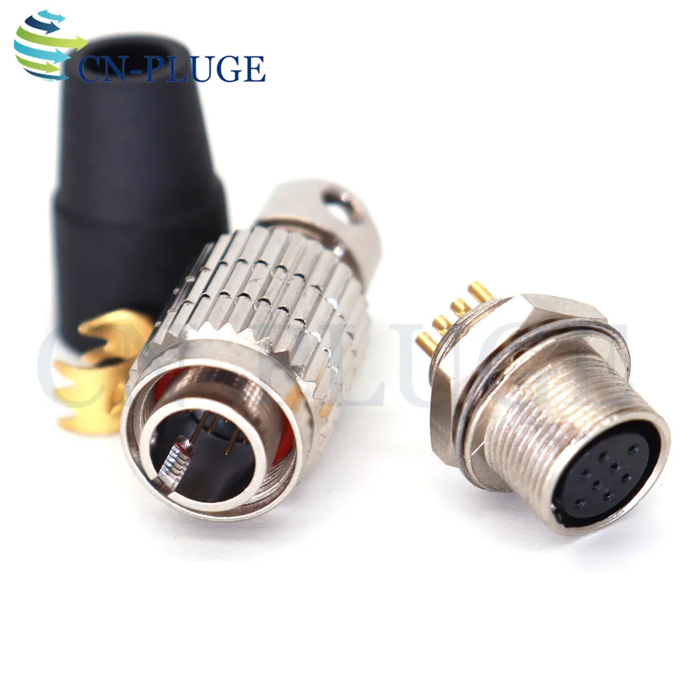 Hirose Connector HR25-7TP-8P/HR25-7TR-8S Industrial Camera Power Connector 8-Pin Male And Female Sockets