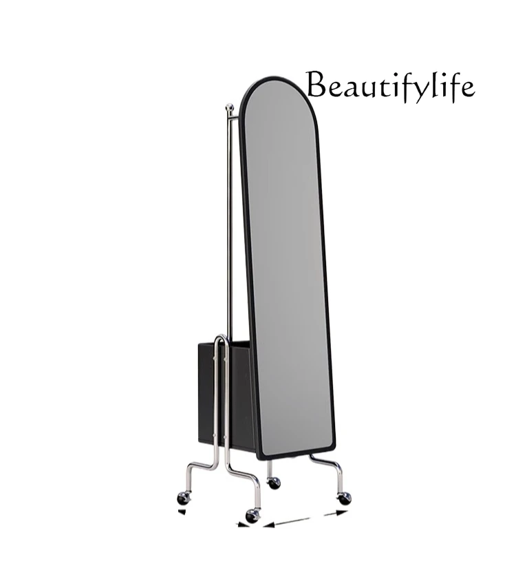 Retro floor-to-ceiling full-length mirror removable coat rack home full-length mirror multi-function