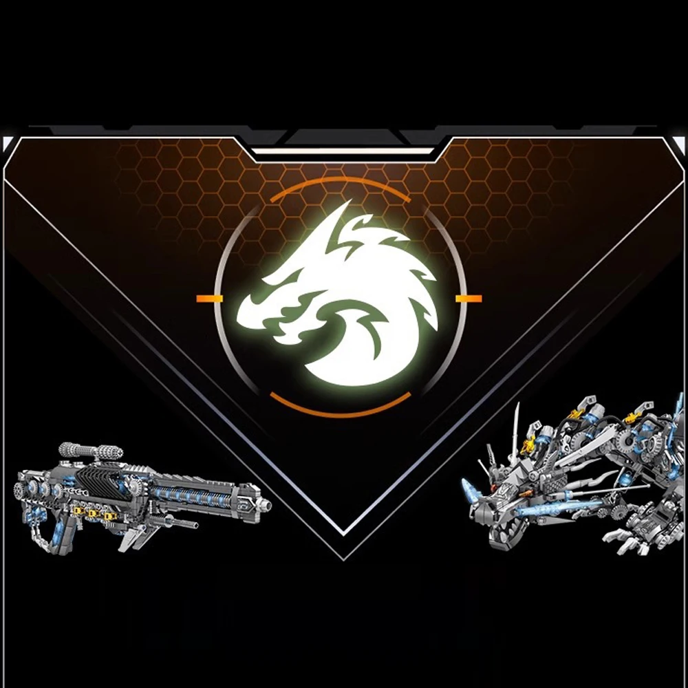 

Idea Animal Mecha Building Block Robot Mech Model Steam Construction Brick Dragon Gun 2 Modes Toys Collection For Kids Gifts