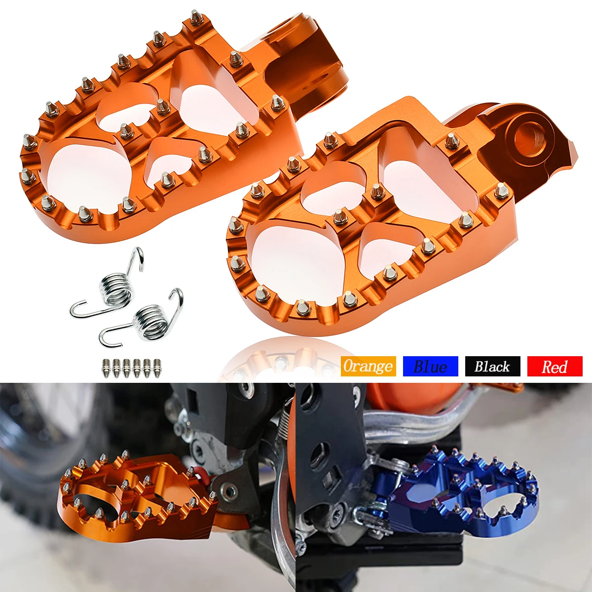 CNC Foot Rests Footrest footpegs Pegs Pedals For KTM EXC SX XCF SXF XC XCW XCFW 65 85 125 150 200 250 300 350 450 ADVENTURE 990