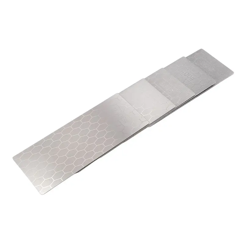 A21Q - Sharpening Stones, 5PCS Sharpening Plates With Honeycomb Surface Plate 200/400/600/1000/2000 Grit