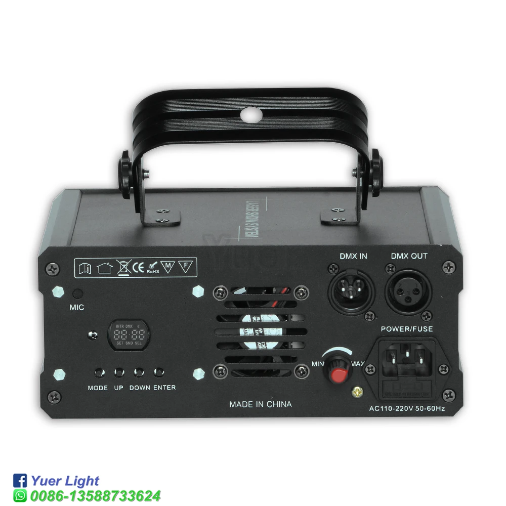 YUER-Projecteur Laser à Animation Intelligente RVB, Éclairage de Scène 2W 1W, Compatible Bluetooth, Contrôle par Contrôle DMXorgScanner pour DJ Chang Party