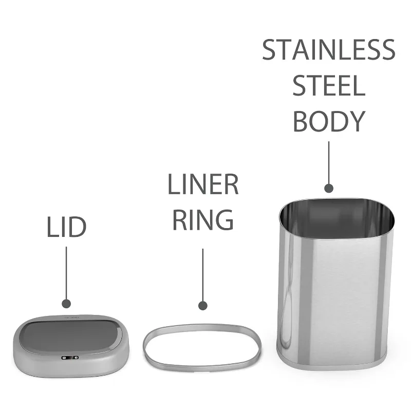 Bote de basura de cocina automático sin contacto de 21 galones con tapa, bote de basura con sensor de movimiento para cocina, sala de estar, oficina, 8