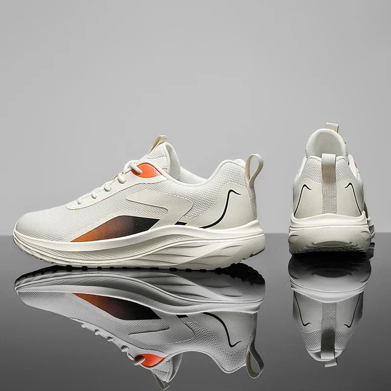 

2025 сетчатые дышащие мужские кроссовки для бега, повседневная спортивная прогулочная обувь для мужчин, мужские кроссовки высокого качества на платформе, спортивная обувь