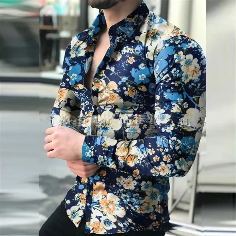 2024 New Fashion Men's Colorful Circle 3D Printed Tops Shirts Outdoor Party High Quality Soft Comfortable Lightweight Men's Shir