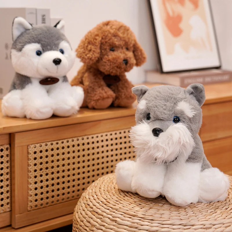 

Stuffed Dog Plush Toy Cute Simulation Pets Fluffy Baby Dolls Birthday Gifts For Children Teddy Labrador Schnauzer Husky Puppy