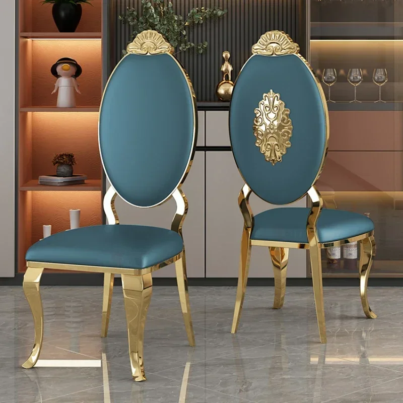 Luxury Modern Chairs Lounge Elegant Gold Legs Nordic Mobile Dining Chairs Ergonomic Designer Chaises Salle Manger Furniture