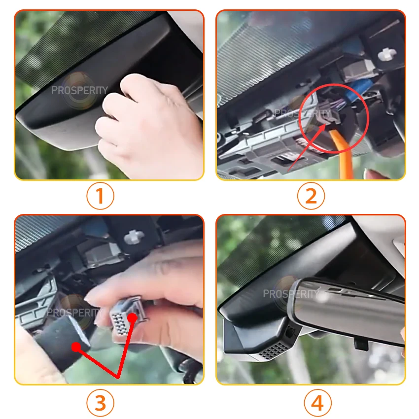 4K 2160P جهاز تسجيل فيديو رقمي للسيارات التوصيل والتشغيل داش كام UHD كاميرا واي فاي مسجل فيديو لتويوتا Rav4 2019-2021 5th Gen/Venza Harrier 2021 2022 #3